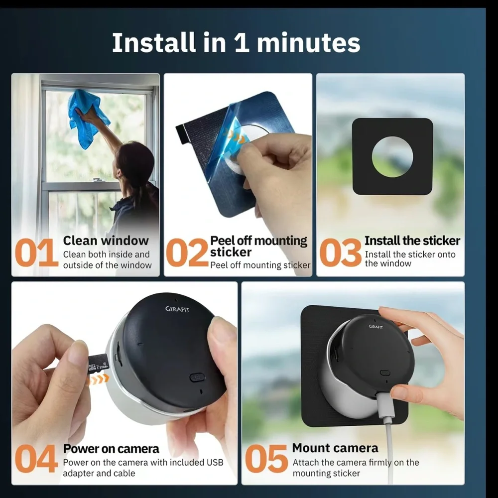 Girafit 2K Second Floor Window Camera